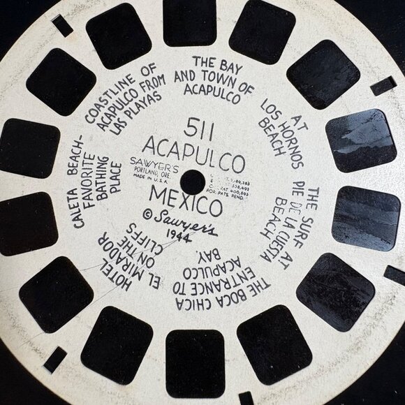 Vintage View-Master Reel 511 Acapulco Mexico Sawyers 1944 3D Kodachrome Photos C - Picture 2 of 3